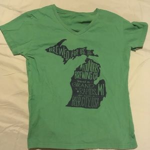 Founders Brewing Michigan Tee — Small V-Neck